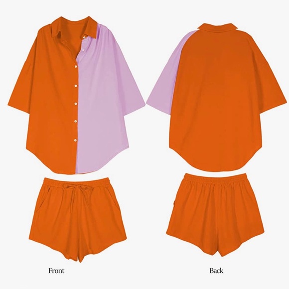 Color Block Lounge Set 🧡💗 - Picture 2 of 2